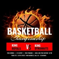 Basketball Tryouts Poster Social Media Video template