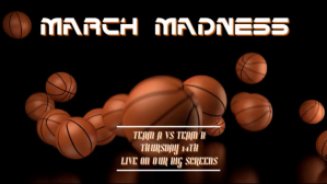 Black Basketball Event Tampilan Digital Template