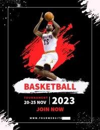 basketball2 Flyer (US Letter) template