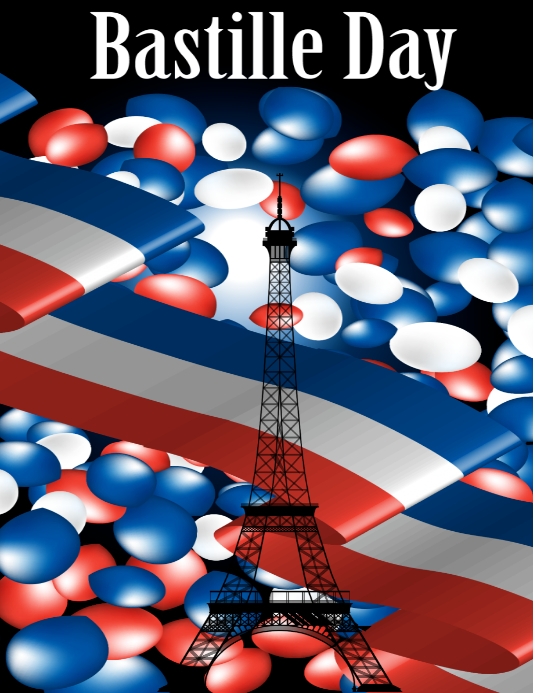 Bastile day Flyer (US Letter) template