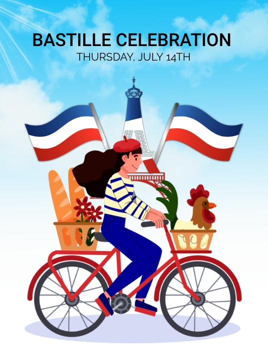 Bastille Celebration Pamflet (Letter AS) template