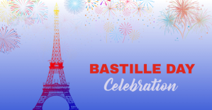 bastille celebration social media post delt Facebook-billede template