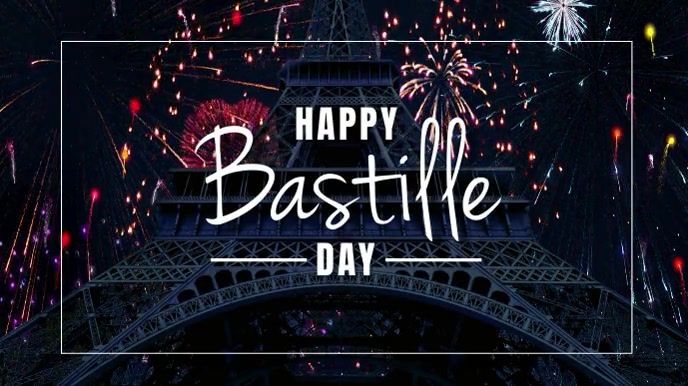 bastille day, france day, party Ekran reklamowy (16:9) template