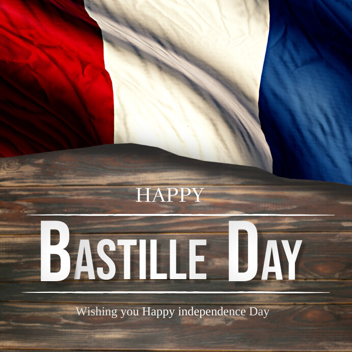 Bastille day, France Day Wpis na Instagrama template