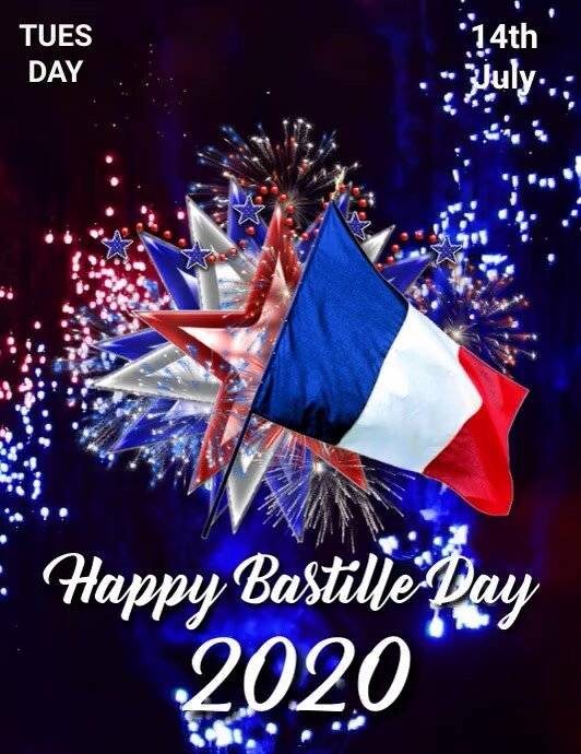 Bastille day, France Independence day Flyer (US Letter) template