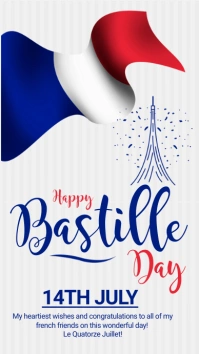 Bastille day, France Independence day Instagram Story template