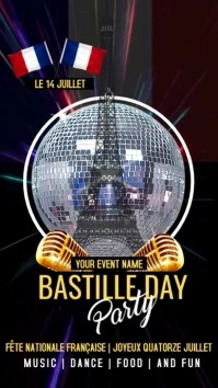 Bastille day |le 14 Juillet Reel do Instagram template