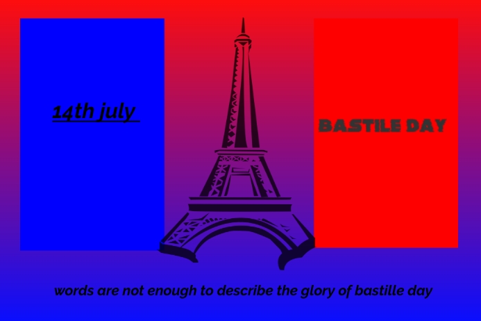 Bastille day ,14th july Plakat template