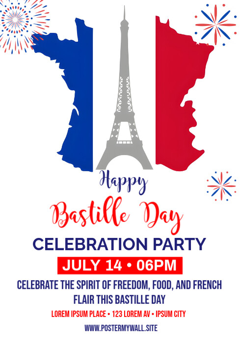Bastille Day   A4 template