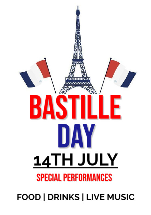 Bastille Day A4 template