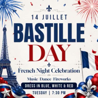 Bastille Day Celebration Pos Instagram template