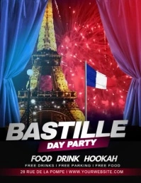 Bastille Day Celebration Flyer (US Letter) template