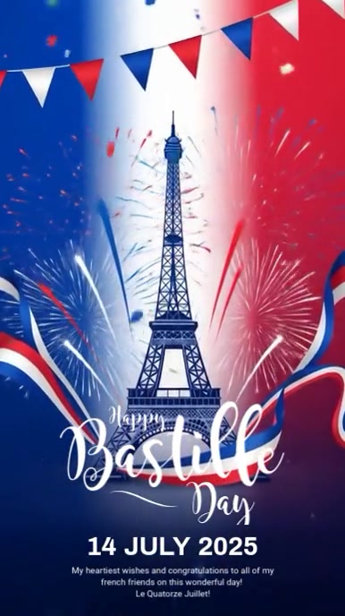 Bastille Day Celebration Reel do Instagram template