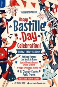 Bastille Day Celebration Template Plakkaat