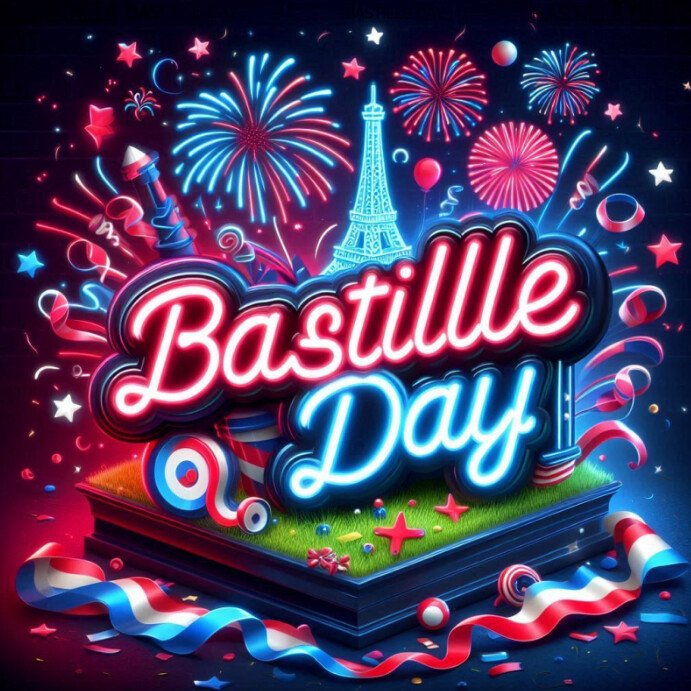 Bastille Day Celebration Template  Instagram Post