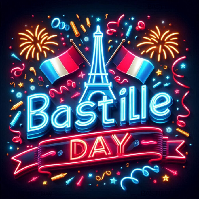 Bastille Day Celebration Template  Instagram Post