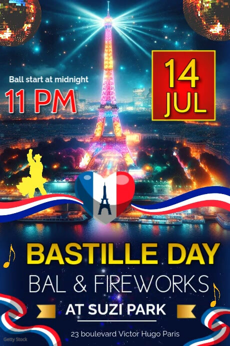 Bastille day 2025 Template Poster