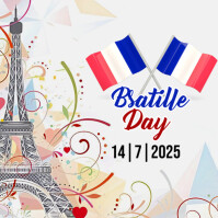 bastille day Instagram-Beitrag template