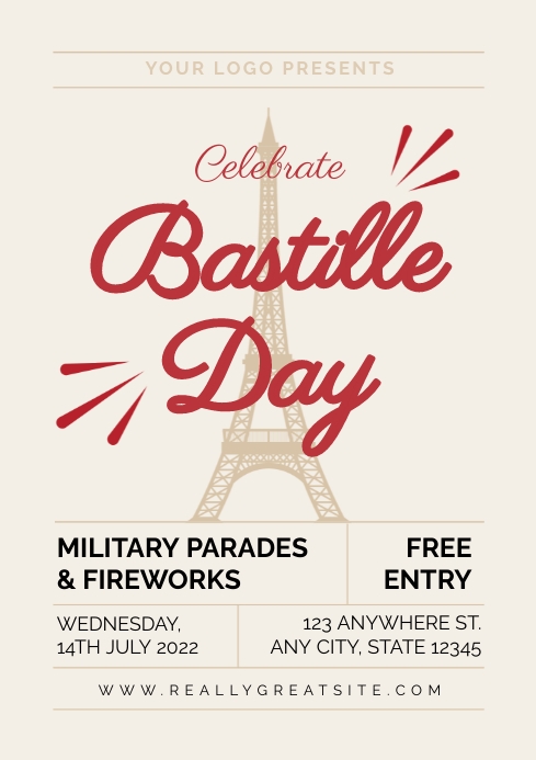 BASTILLE DAY Template | PosterMyWall