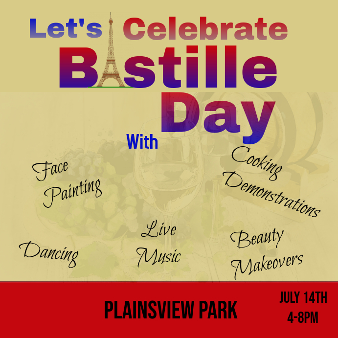 Bastille Day Instagram Post template