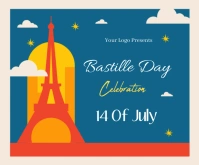 Bastille day Medium Rectangle template