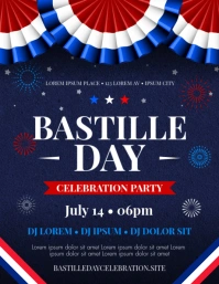 BASTILLE DAY FLYER Volantino (US Letter) template