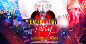 BASTILLE DAY FLYER delt Facebook-billede template