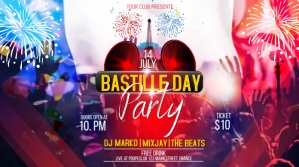 BASTILLE DAY FLYER Wpis na Twittera template