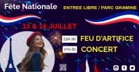 Bastille day flyer template Facebook Shared Image