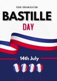 Bastille Day Flyers A3 template