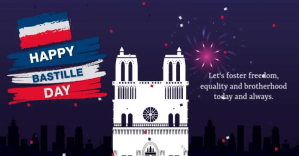 Bastille Day Greeting Template (6) delt Facebook-billede