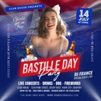 Bastille Day Party Post Template Instagram-Beitrag