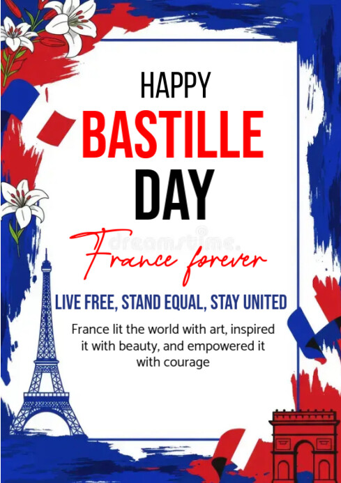 Bastille Day  Post A4 template