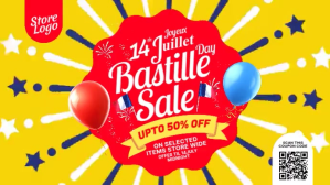 Bastille Day Sale Offer Display Template
