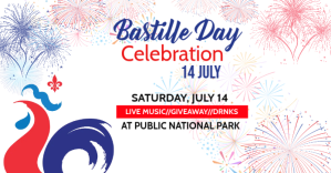 Bastille Day social media post delt Facebook-billede template