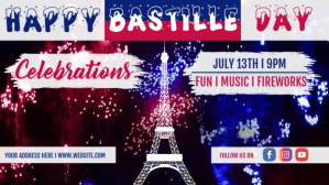 Bastille Day Template Digitalt display (16:9)