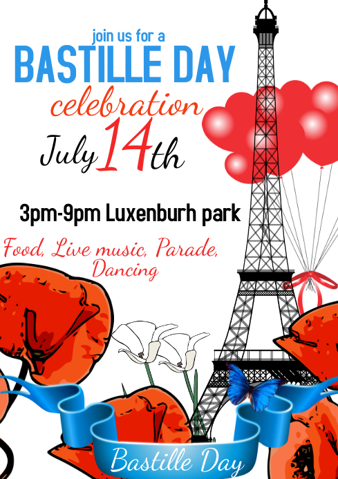 Bastille Day Template Flyer Postermywall Bastille Day Template Flyer Postermywall