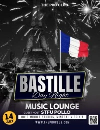Bastille Day Video Flyer (US Letter) template