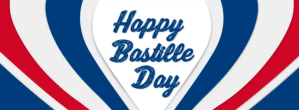 Biały Bastille Day Celebration Facebook-coverfoto Template