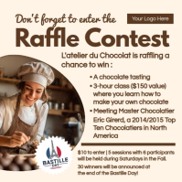 Bastille Raffle Contest Post Template Publicação no Instagram