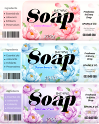 Blanc Soap Product Label Instagram Portrait Template