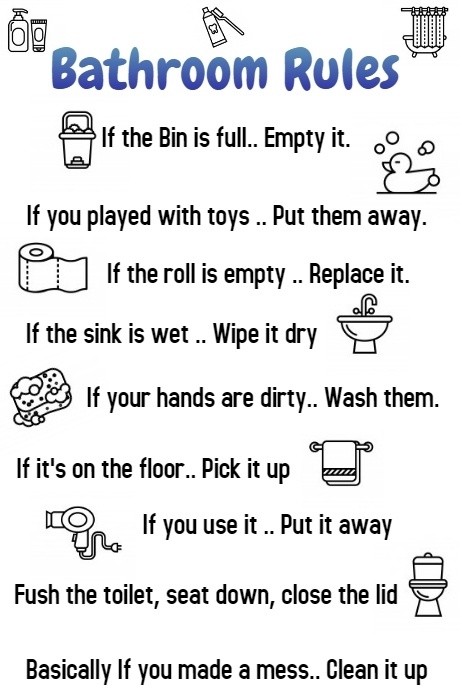Bath Rules Free Printables Bath Rules Free Printables
