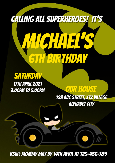 Modele Invitation D Anniversaire De Batman Postermywall Modele Invitation D Anniversaire De Batman Postermywall