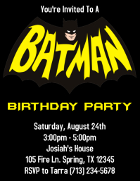 32 990 Batman Birthday Party Customizable Design Templates Postermywall