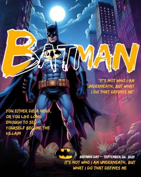 Batman Day September 20, 2025 Template | PosterMyWall