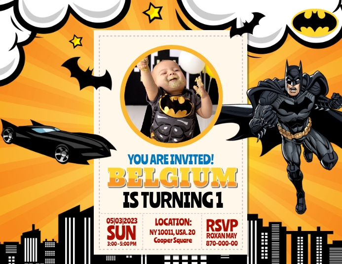 Batman Flyer (US Letter) template