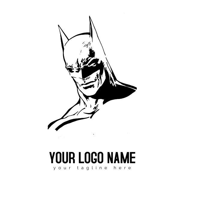 Batman Face Stencil