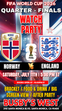 Battle for the Semi-Finals – Norway vs England Watch Party Instagram Story template