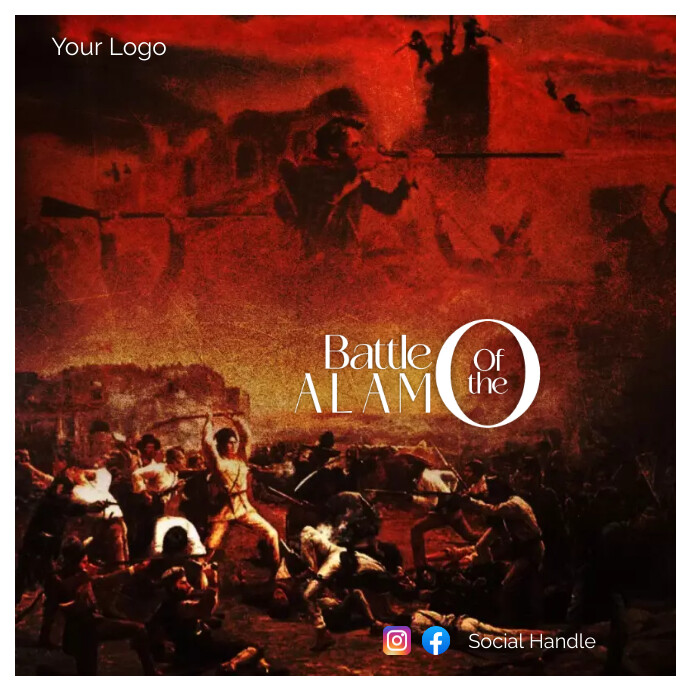 Battle Of the Almo Instagram na Post template