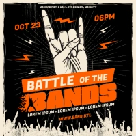 BATTLE OF THE BANDS BANNER Cuadrado (1:1) template
